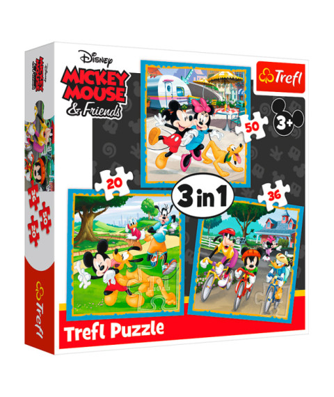 TF Puzzle "3 in 1"-"Mickey Mouse with friends / Disney Standard Characters"